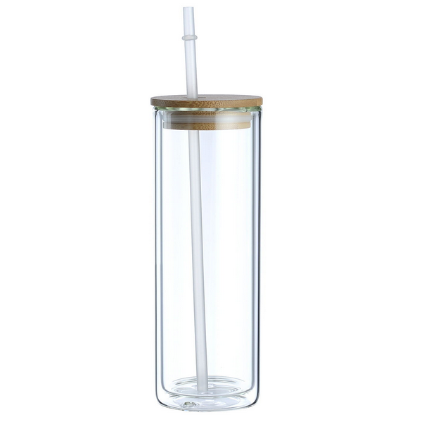 Transparent Can Glass Cups With Bamboo Lids And Stainless - Temu