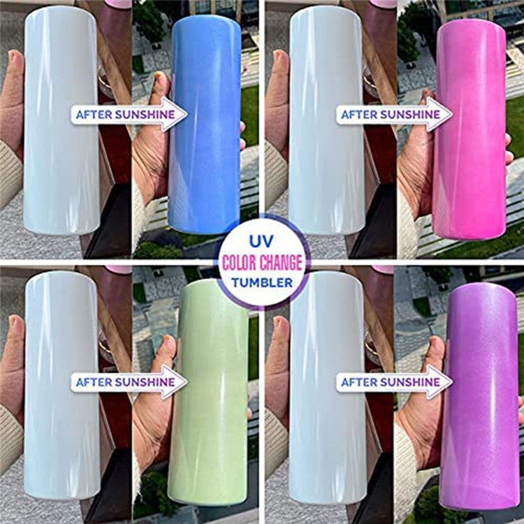 12OZ/ 350ML Sublimation UV Color Changing And Glow In The Dark Straigh