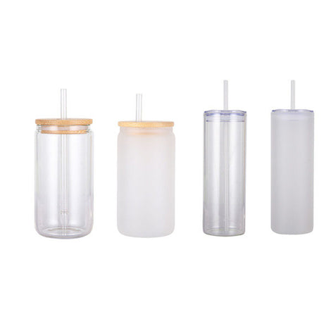 Hiipoo Sublimation Tumblers Bulk 20 oz Skinny, Stainless Steel Double Wall  Insulated Straight Tumbler Cups Blank White with 4 Lids, 4 Straws and