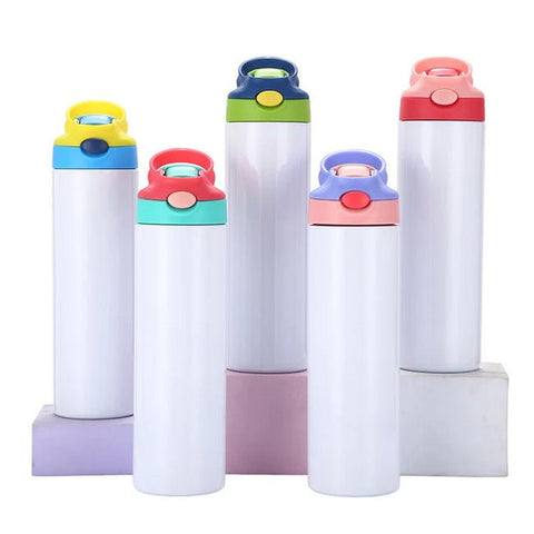 20oz CASE (25 UNITS)  Kid sublimation Strainght Insulated Tumbler Cute Sippy Cup Stainless Steel Water Bottle