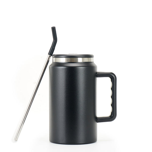 50oz Stainless Steel Mug Insulated Tumbler with Handle and Straw