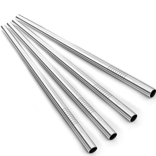 (50 Sticks) Pack 9.5"  Reusable Stainless Steel Metal Straws