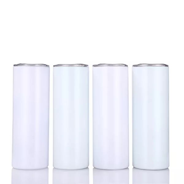 20oz Case (25 Units)  Blanks Straight Sublimation Tumblers UV Color Changing Slim Insulated Tumbler