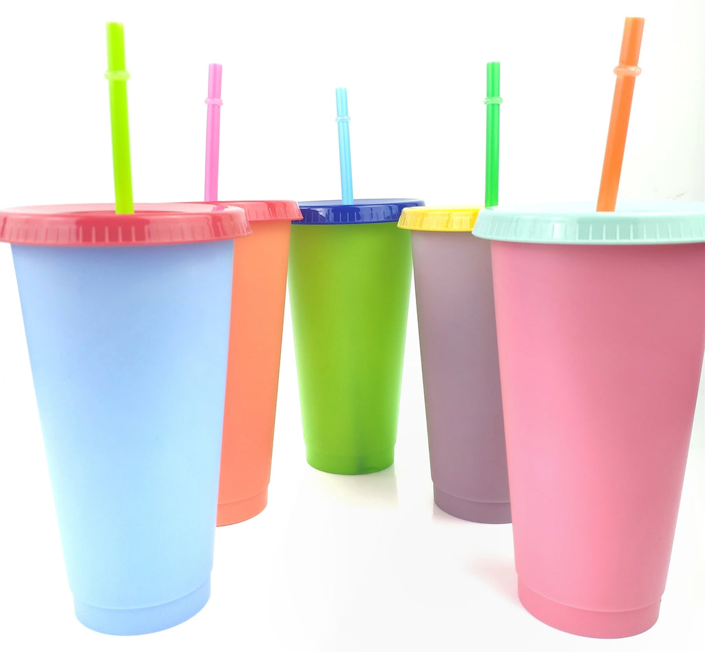 24OZ Transparent Tumblers Plastic Color Changing Juice Reusable Beverage  Starbucks Coffee Cup With Lid And Straw From Angeldh2020, $2.1