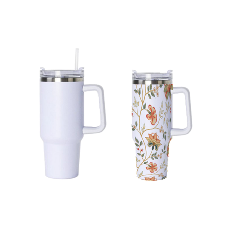 40oz CASE (1/25 UNITS) Sublimation Stainless Steel Thermal Insulation And Cold Insulation With Handle Tumbler