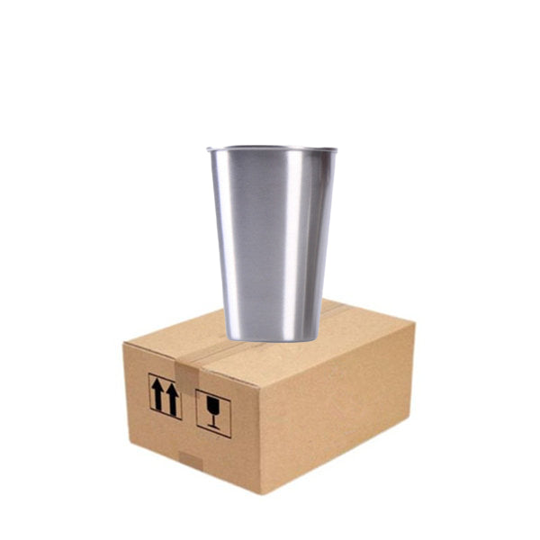 Bulk Coffee Tumblers Metal Cups Small Cups Reusable Cups Aluminum Cups  Stainless Steel Cup Pint Drinking Cups