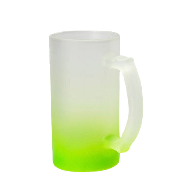 US Stock, CALCA 48pcs 16oz Sublimation Frosted Gradient Glass Mug Blanks Beer  Glass Cans With Lid And Straw $176.44