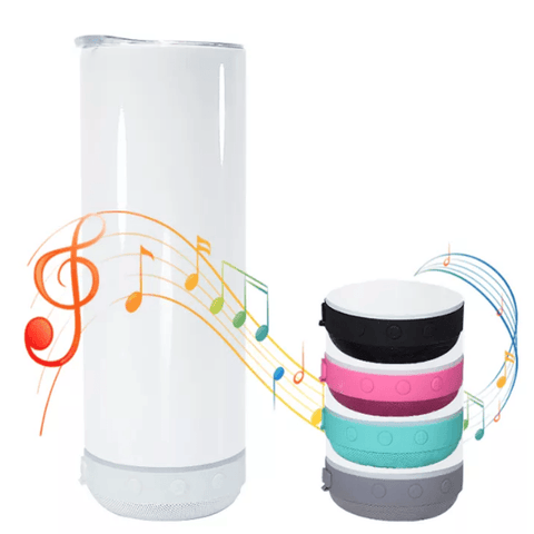 14/20oz Straight Skinny Sublimation Bluetooth Speaker Tumbler /With Handle