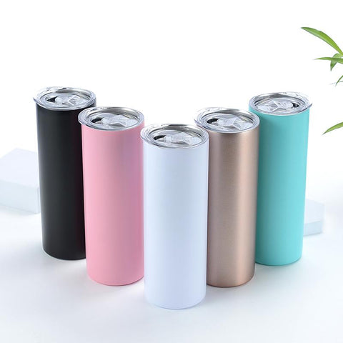 Taitaibao 24 Pack Sublimation Tumblers Blank 20 oz Skinny straight Bulk for  Heat Transfer,Stainless Steel Double Wall Insulated Sublimation Tumbler