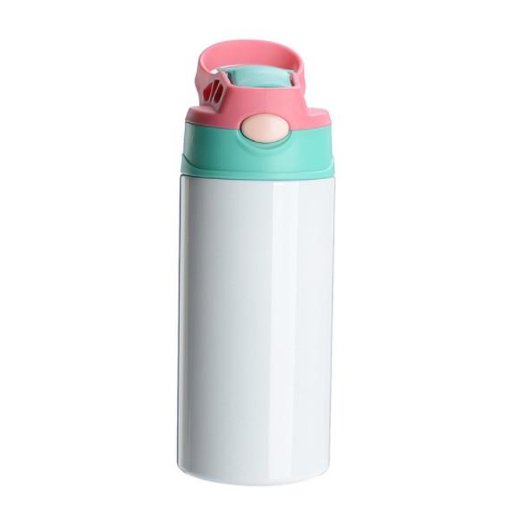 12oz Case (5 Unit/5 colors mix) Kid Tumbler Sublimation Strainght Water Bottle